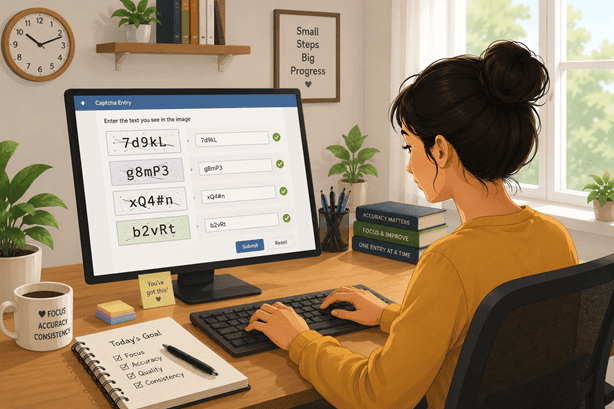 Remote worker handling structured online tasks